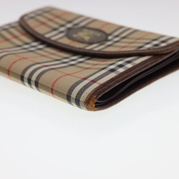 Burberrys Nova Check Pouch Nylon Beige Auth 40209 - Picture 8 of 16